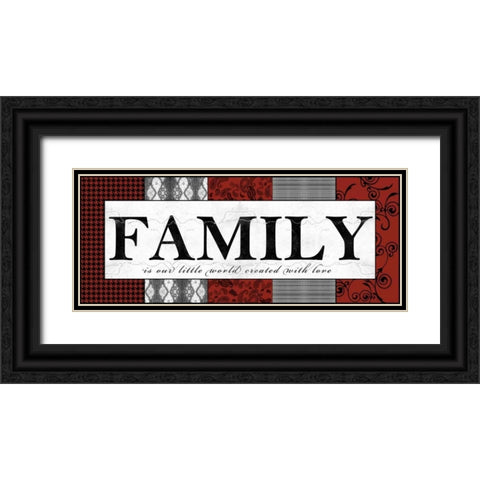 Patterns Family Black Ornate Wood Framed Art Print with Double Matting by Wolk, Lisa