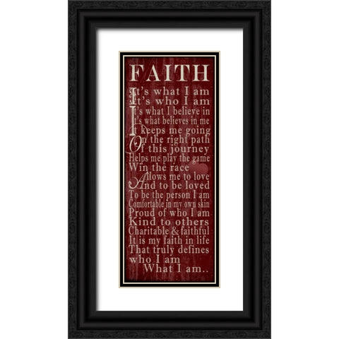 Faith Sentiments Black Ornate Wood Framed Art Print with Double Matting by Wolk, Lisa