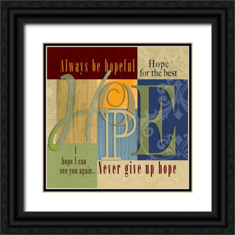 Funky Hope Black Ornate Wood Framed Art Print with Double Matting by Wolk, Lisa
