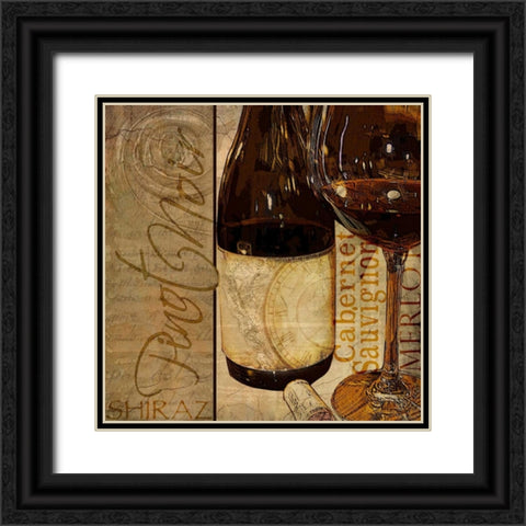 Worldly Wine Black Ornate Wood Framed Art Print with Double Matting by Wolk, Lisa