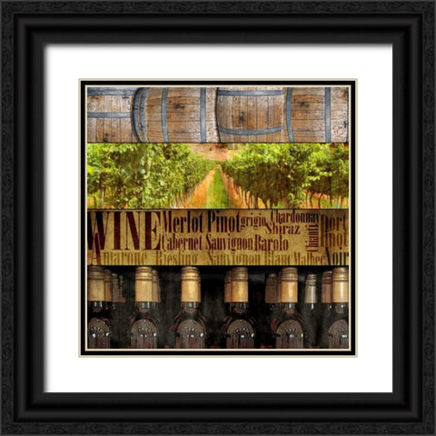 Create Wine Black Ornate Wood Framed Art Print with Double Matting by Wolk, Lisa