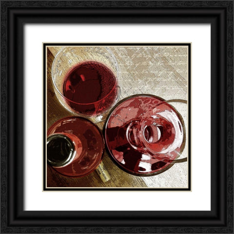 Poetry of Wine Black Ornate Wood Framed Art Print with Double Matting by Wolk, Lisa