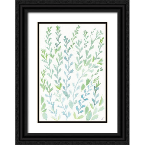 Watercolor Wild Stems Black Ornate Wood Framed Art Print with Double Matting by Lee, Judson