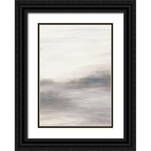 Blue-Mauve Abstract Black Ornate Wood Framed Art Print with Double Matting by Lee, Judson