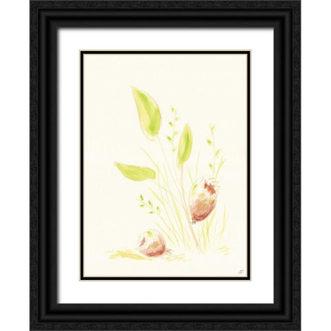 Grass and Bulbs Black Ornate Wood Framed Art Print with Double Matting by Lee, Judson