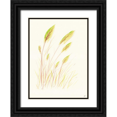 Leaf Grass Black Ornate Wood Framed Art Print with Double Matting by Lee, Judson