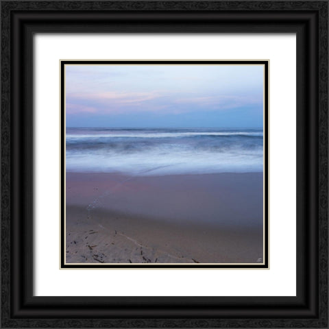 Washy Beach in Pink Black Ornate Wood Framed Art Print with Double Matting by Lee, Judson