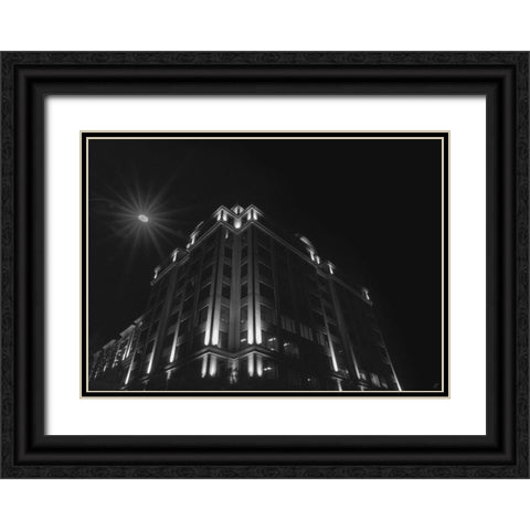Big Building at Night III Black Ornate Wood Framed Art Print with Double Matting by Lee, Judson