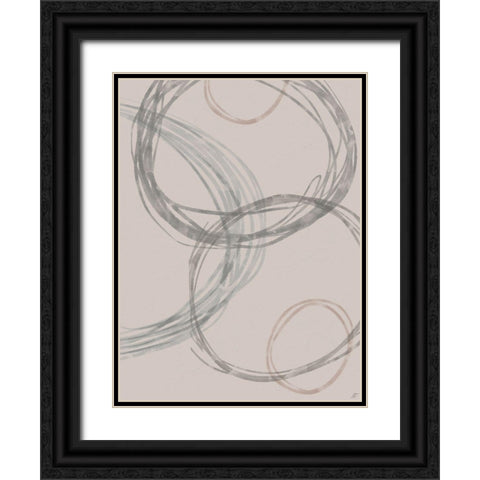 Lead Circles II Black Ornate Wood Framed Art Print with Double Matting by Lee, Judson