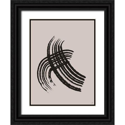 Hake Scrapes I Black Ornate Wood Framed Art Print with Double Matting by Lee, Judson
