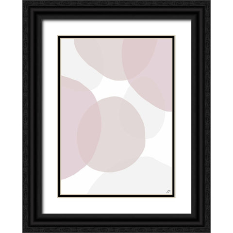 Pink Beach Glass Black Ornate Wood Framed Art Print with Double Matting by Lee, Judson