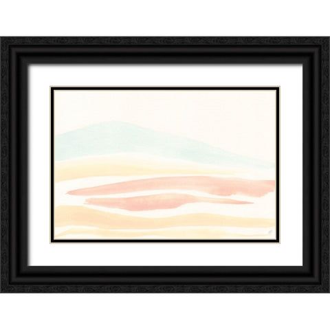 Peachy Soft Hills Black Ornate Wood Framed Art Print with Double Matting by Lee, Judson