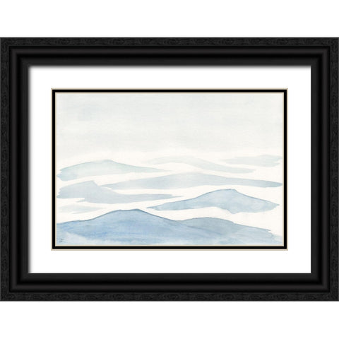 Smokey Hills Black Ornate Wood Framed Art Print with Double Matting by Lee, Judson