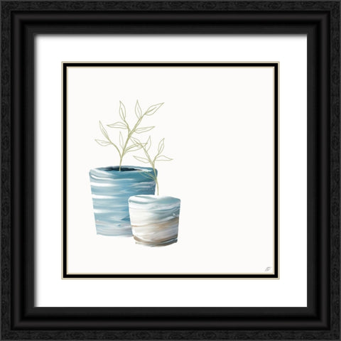 Marble Pot Black Ornate Wood Framed Art Print with Double Matting by Lee, Judson