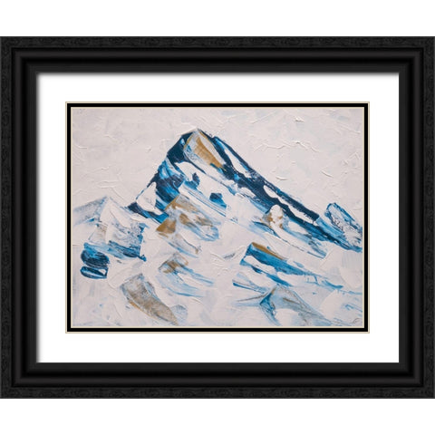 Blue and Gold Mountains Black Ornate Wood Framed Art Print with Double Matting by Lee, Judson