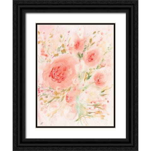 Loosely Floral Black Ornate Wood Framed Art Print with Double Matting by Lee, Judson