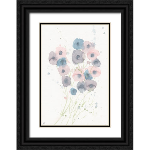 Cotton Candy Florals Black Ornate Wood Framed Art Print with Double Matting by Lee, Judson