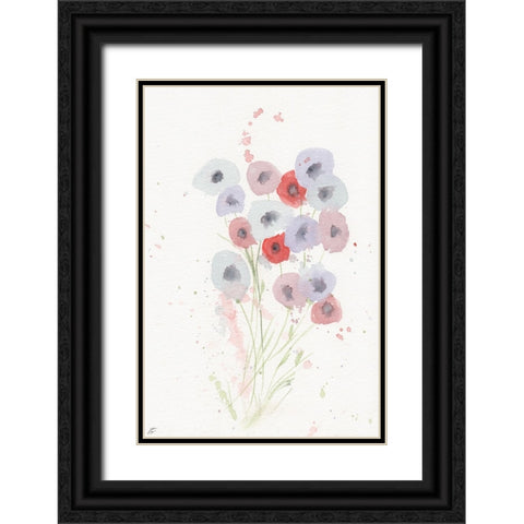 Cotton Candy Florals II Black Ornate Wood Framed Art Print with Double Matting by Lee, Judson