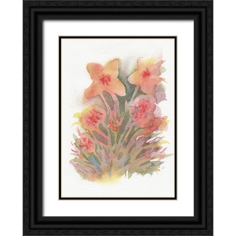 Blues and Grays II Black Ornate Wood Framed Art Print with Double Matting by Lee, Judson