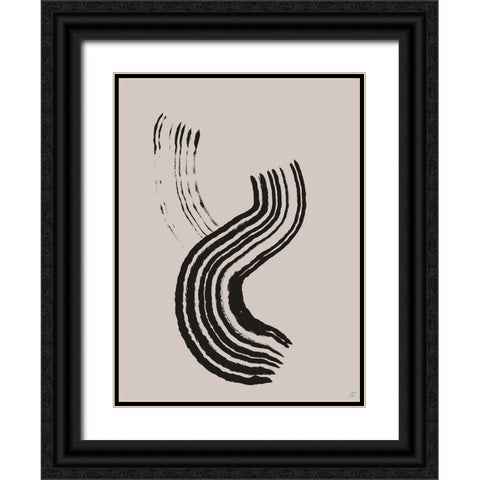 Hake Scrapes Black Ornate Wood Framed Art Print with Double Matting by Lee, Judson