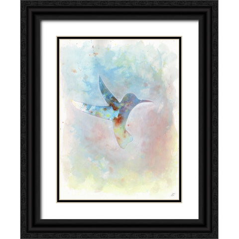 Hummingbird Black Ornate Wood Framed Art Print with Double Matting by Lee, Judson
