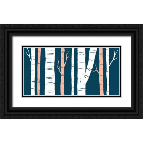 Birch Black Ornate Wood Framed Art Print with Double Matting by Designs, Longfellow