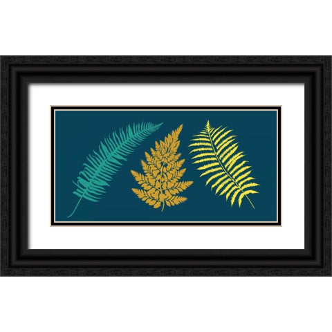 Ferns Black Ornate Wood Framed Art Print with Double Matting by Designs, Longfellow