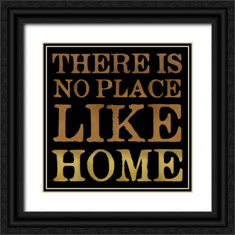 No Place Like Home Black Ornate Wood Framed Art Print with Double Matting by Designs, Longfellow