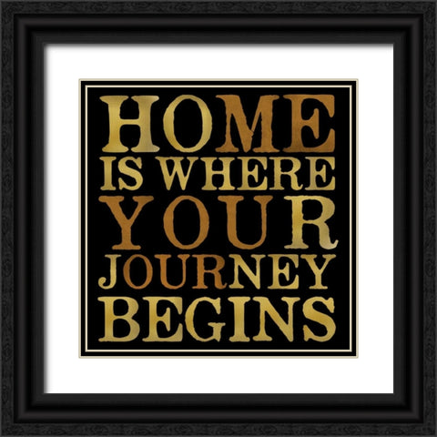 Home Black Ornate Wood Framed Art Print with Double Matting by Designs, Longfellow