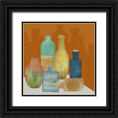 Desert Black Ornate Wood Framed Art Print with Double Matting by Longfellow Designs