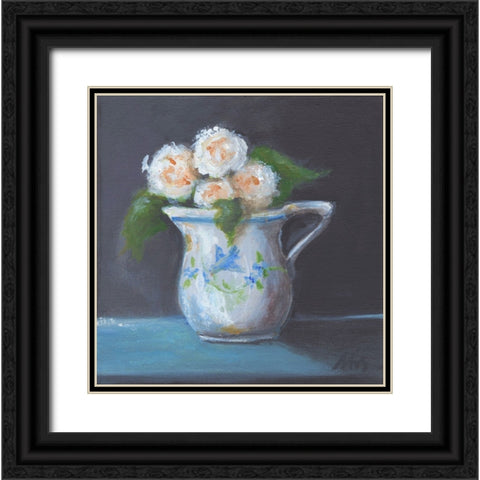 Blue Bird Pitcher Black Ornate Wood Framed Art Print with Double Matting by Strong, Molly Susan