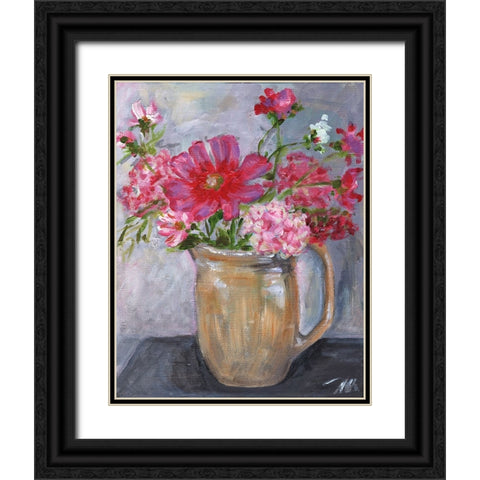 Cosmo in Pink Black Ornate Wood Framed Art Print with Double Matting by Strong, Molly Susan