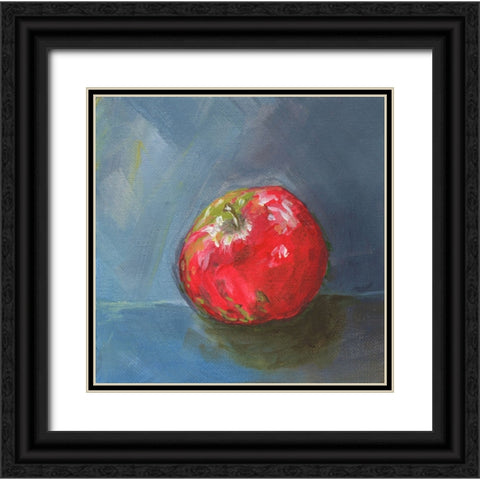 Apple Black Ornate Wood Framed Art Print with Double Matting by Strong, Molly Susan