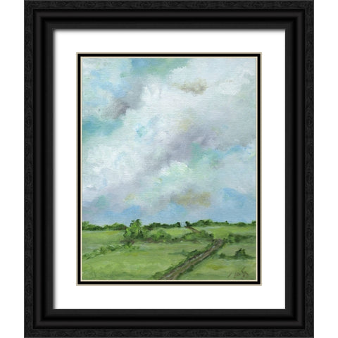 Winding Road Black Ornate Wood Framed Art Print with Double Matting by Strong, Molly Susan