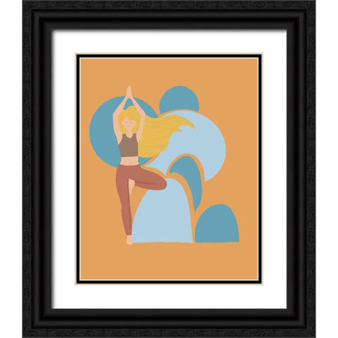 Tree Pose Black Ornate Wood Framed Art Print with Double Matting by Rupp, Mariah