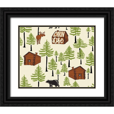 Cabin Life Black Ornate Wood Framed Art Print with Double Matting by Rupp, Mariah