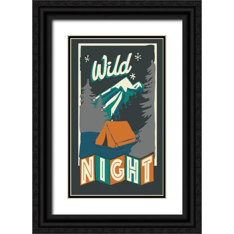Wild Night Black Ornate Wood Framed Art Print with Double Matting by Rupp, Mariah