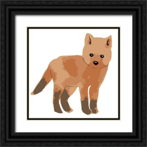 Fox Black Ornate Wood Framed Art Print with Double Matting by Rupp, Mariah