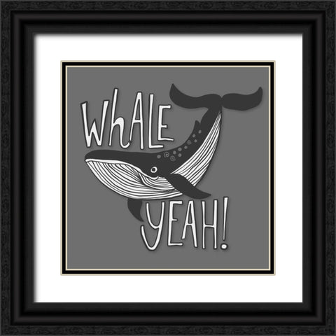 Whale Yeah! Black Ornate Wood Framed Art Print with Double Matting by Rupp, Mariah