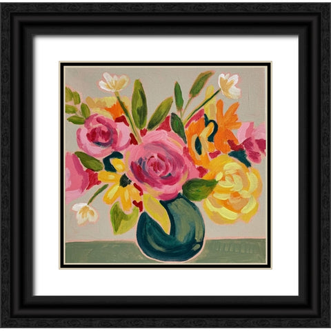 Springtime Bunch Black Ornate Wood Framed Art Print with Double Matting by Rupp, Mariah
