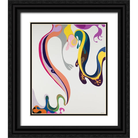 Hanging Heart Black Ornate Wood Framed Art Print with Double Matting by Zinn, Mary