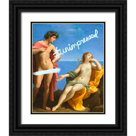 Unimpressed Black Ornate Wood Framed Art Print with Double Matting by Singleton, Ashley