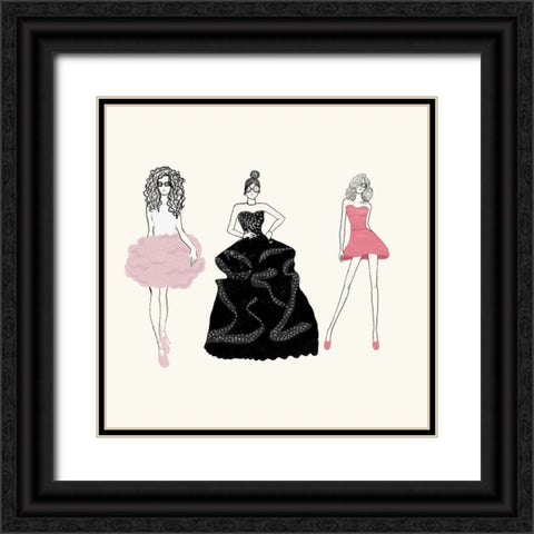 Fashion Show Black Ornate Wood Framed Art Print with Double Matting by Singleton, Ashley