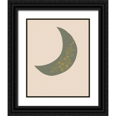 Moon Black Ornate Wood Framed Art Print with Double Matting by Singleton, Ashley