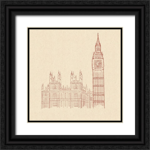 Big Ben Black Ornate Wood Framed Art Print with Double Matting by Singleton, Ashley