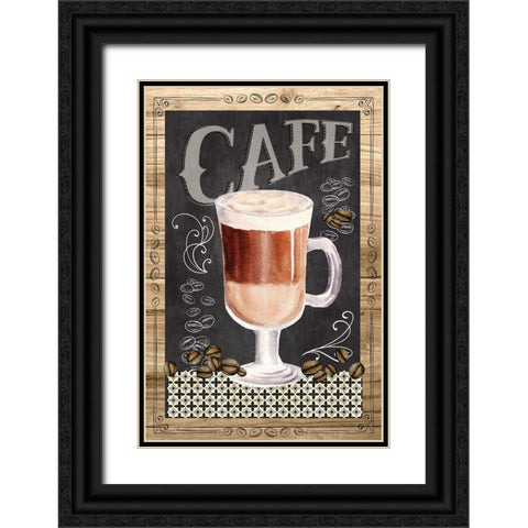 CafÃ© Black Ornate Wood Framed Art Print with Double Matting by ND Art