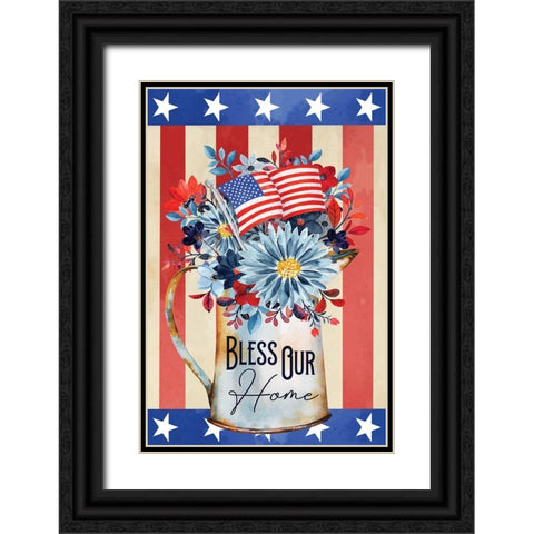 Bless Our Home Black Ornate Wood Framed Art Print with Double Matting by ND Art