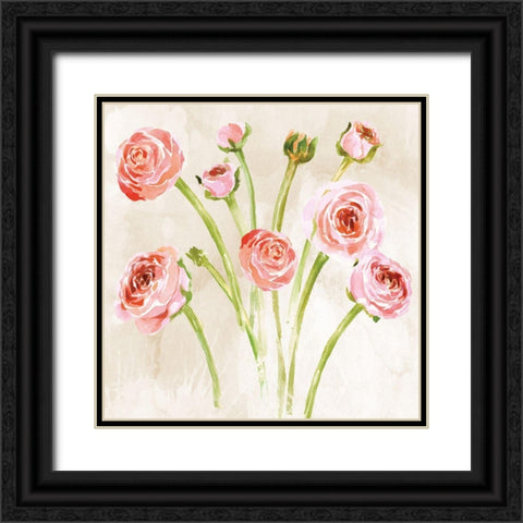 Bashful Black Ornate Wood Framed Art Print with Double Matting by ND Art