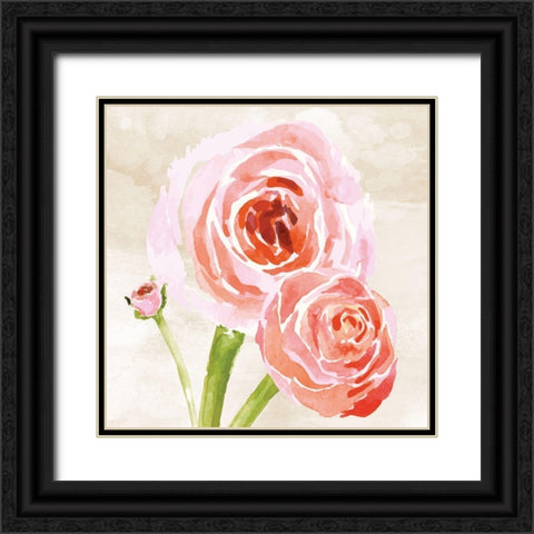 Bashful III Black Ornate Wood Framed Art Print with Double Matting by ND Art