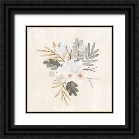 Garden Floral II Black Ornate Wood Framed Art Print with Double Matting by ND Art